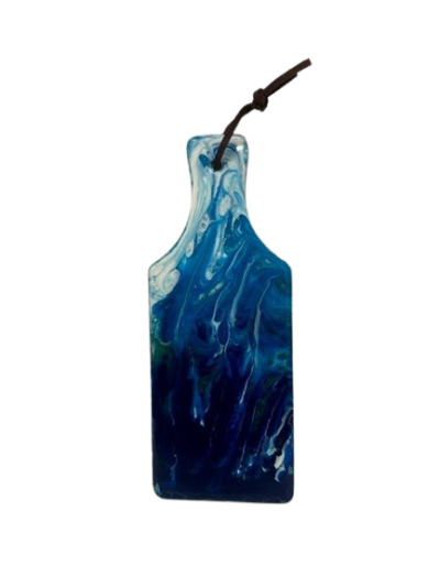 Resin serving board blue SM