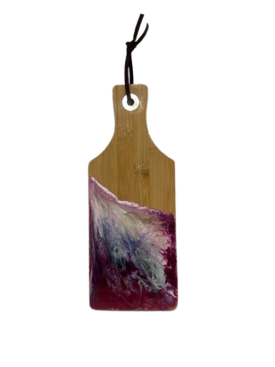 Resin serving board pink SM
